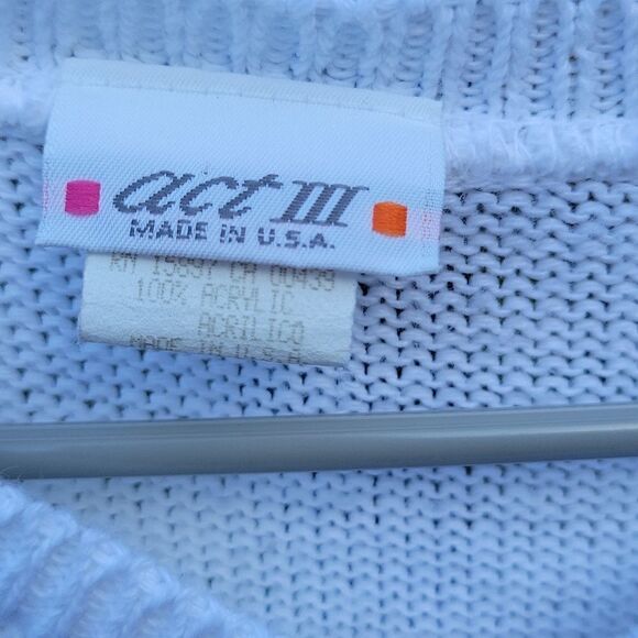 Vintage Act III short sleeve granny sweater size L - Picture 2 of 6